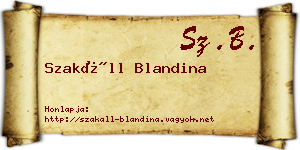 Szakáll Blandina névjegykártya